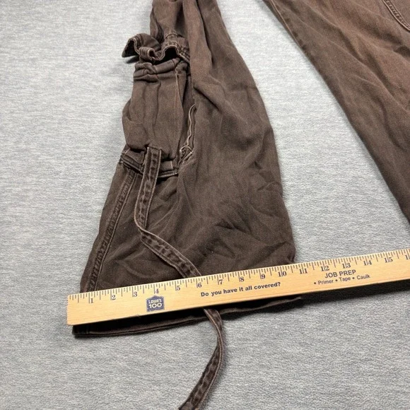Wild Fable Cargo Pants Women 8 Brown Mid-Rise Baggy Multi-Pocket Streetwear Y2K - Picture 4 of 8